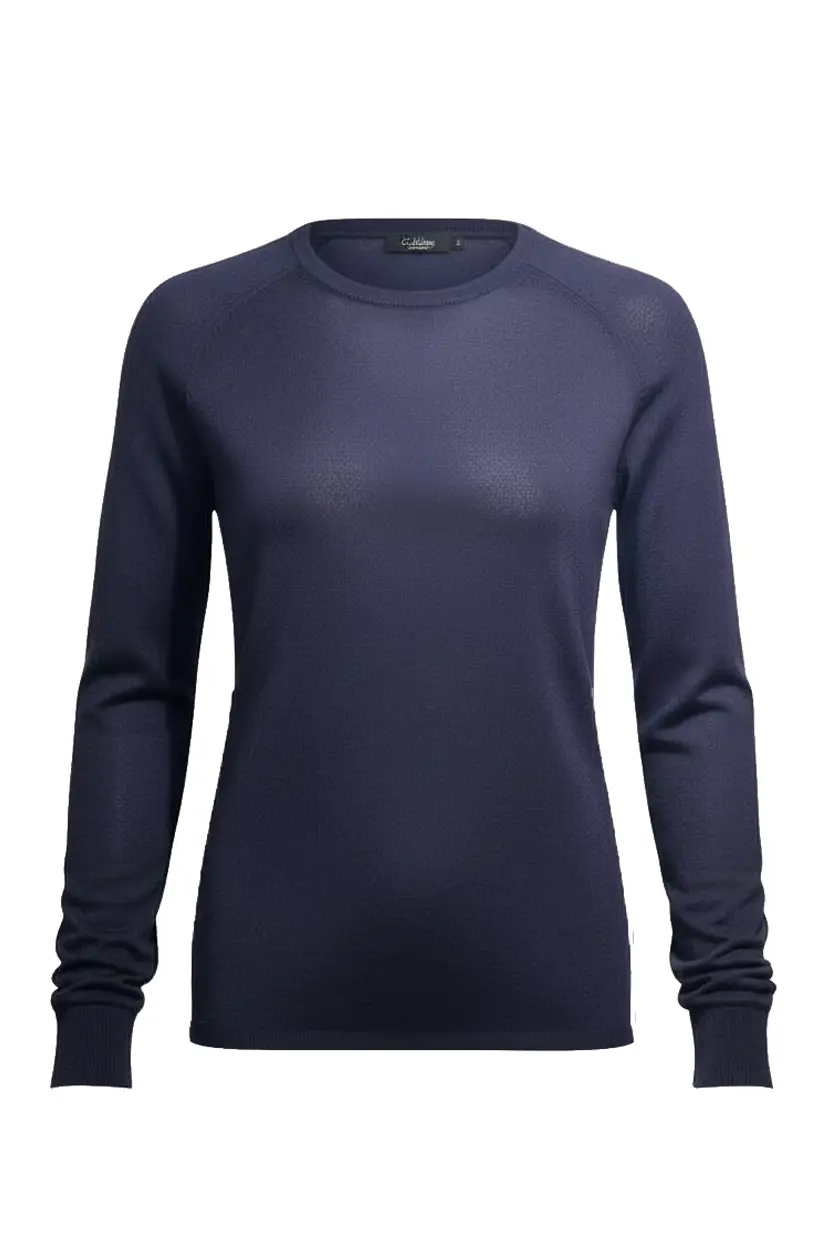 Jersey de cashmere cuello caja azul